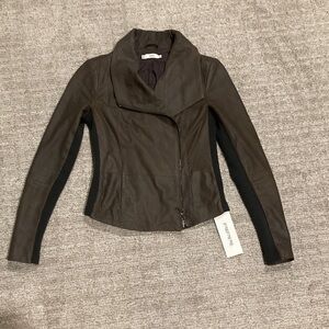 Vince Dark Brown Leather Jacket
